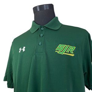 Under Armour Loose Heatgear Green Polo Shirt Large Saint Joseph Regional School